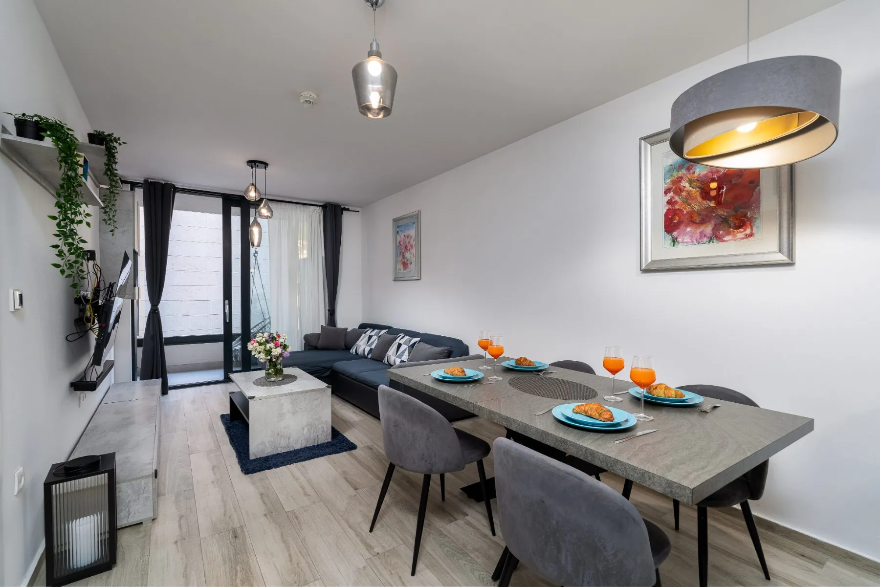 Living and dining room